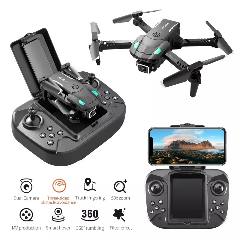 S128 Professional Mini Drone, 4K HD Camera, 3 Obstacle Avoidance, Pressão do ar, Altura Fixa, Quadcopter Dobrável, Vender Avental