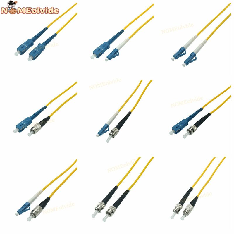 1M Fiber Patch Cord Jumper Cable SC To SC LC To LC ST To ST FC To FC SM Simplex Single Mode Optic For Network