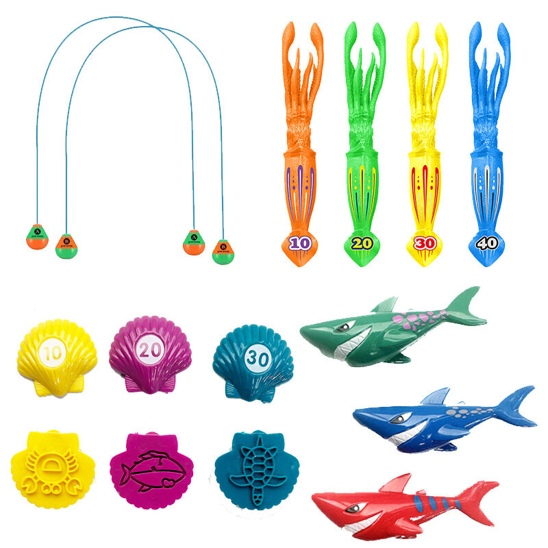 NEW Summer Children Swimming Octopus Pool Diving Toys Water Sports Water Play Toys Diving Stick Gem Underwater Grabbing Toys