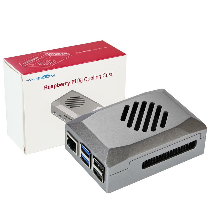 Custodia Raspberry Pi 5 con ventola di raffreddamento PWM custodia protettiva in ABS supporto Raspberry Pi 5 Shell dissipatore di calore attivo opzionale