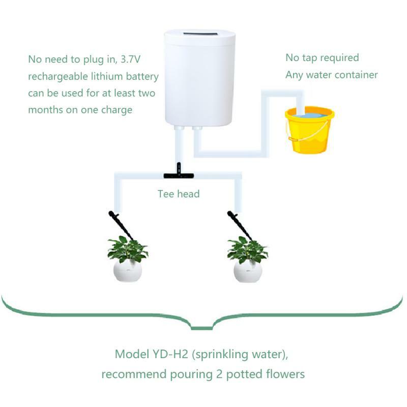 2/4/8 cabeça automática flor sprinkler automático controlador da bomba de rega plantas casa dispositivo irrigação por gotejamento temporizador bomba