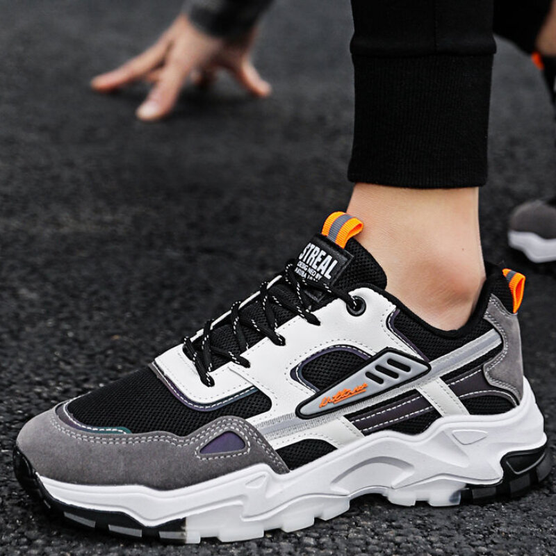 Versatile Thick Bottom Single Shoe 2023 New Fashion Soft Sole Breathable Wear Resistance Men's Spring and Autumn Sports Shoes