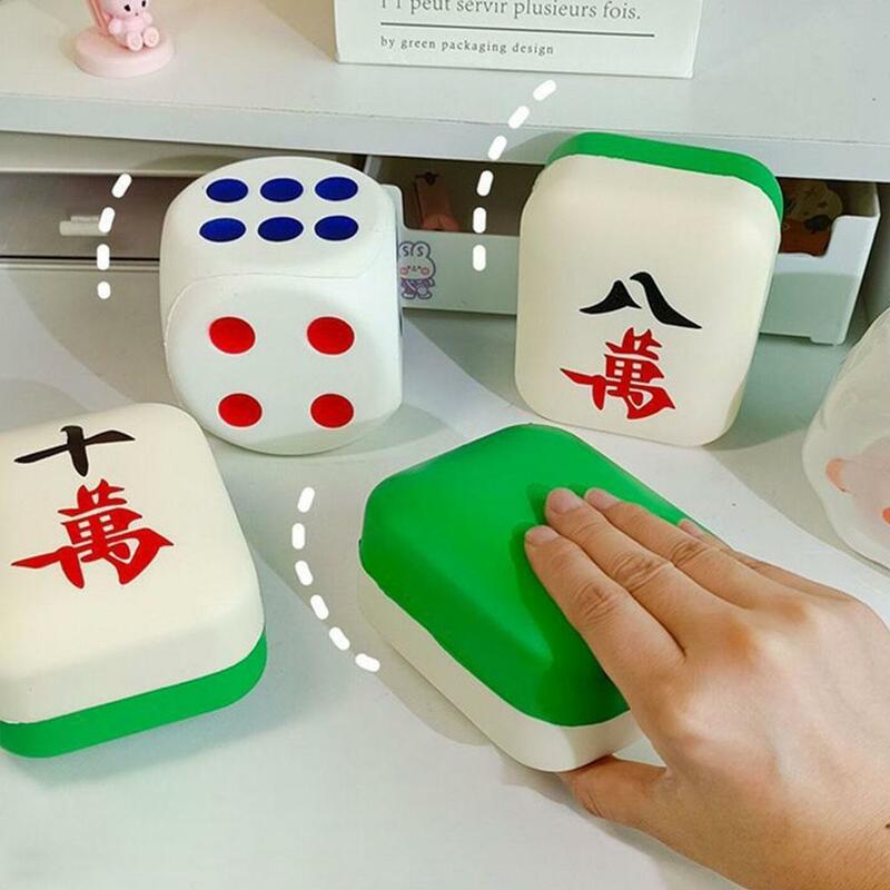 Simulation Mahjong stress abbauendes Squeeze-Spielzeug Spaß langsame Rück prall presse Weich gummis pielzeug Entlüftung dekompression artefakt