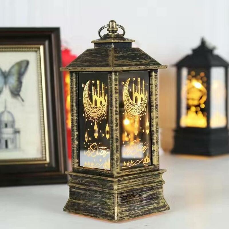 Eid Mubarak Led Lantern Ramadan Lamp Table Decor Gifts Islamic Muslim Decoration Centerpiece Ornament Party Festival Decora E3o2