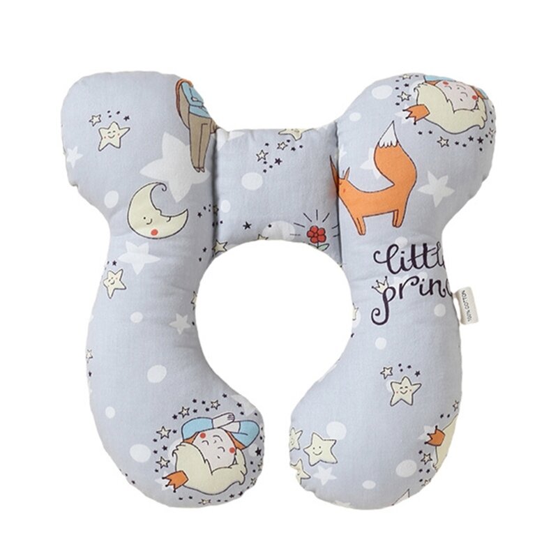 Удобная подушка для шеи, мультяшная подушка для детской тележки, дышащая подушка для шеи младенца