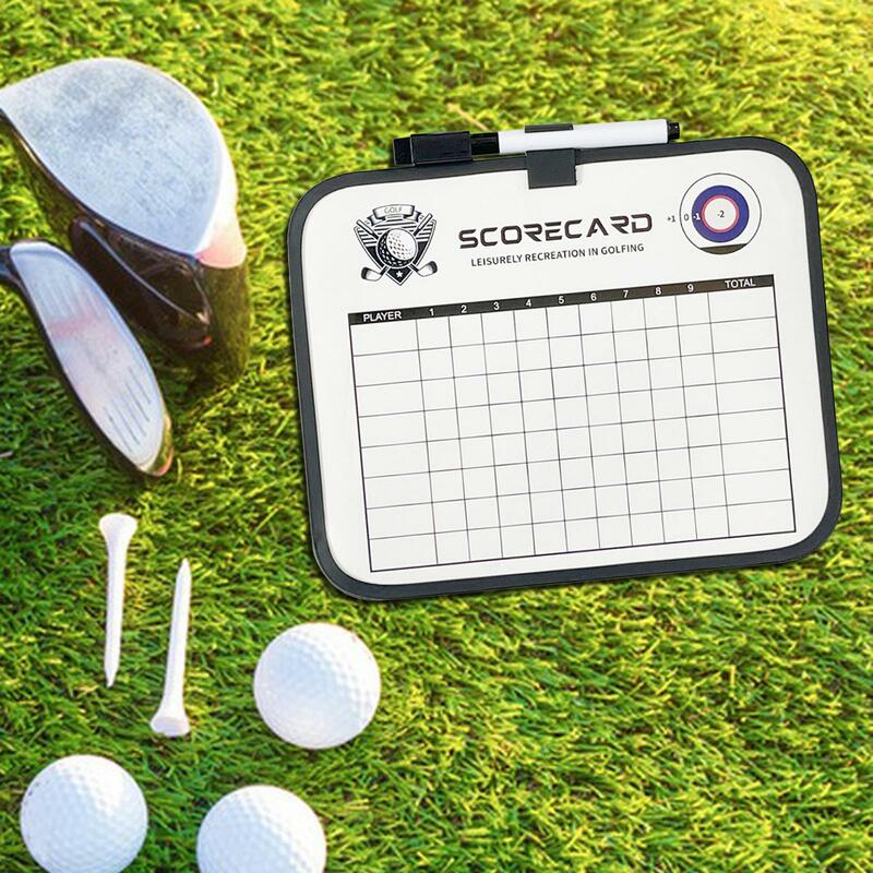 Golf Scoreboard Double Sided Writing Board Golf Accessories for Game Scoring Small Whiteboard Coaches Board Golf Scorecard