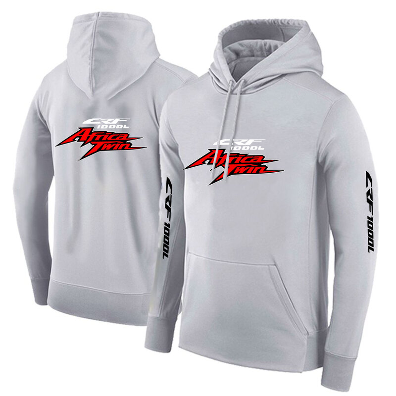 Africa Twin Crf 1000 L Crf1000 Men's New Spring and Autumn Casual Cotton Top Simplicity Popular Solid Color Pullover Hoodie
