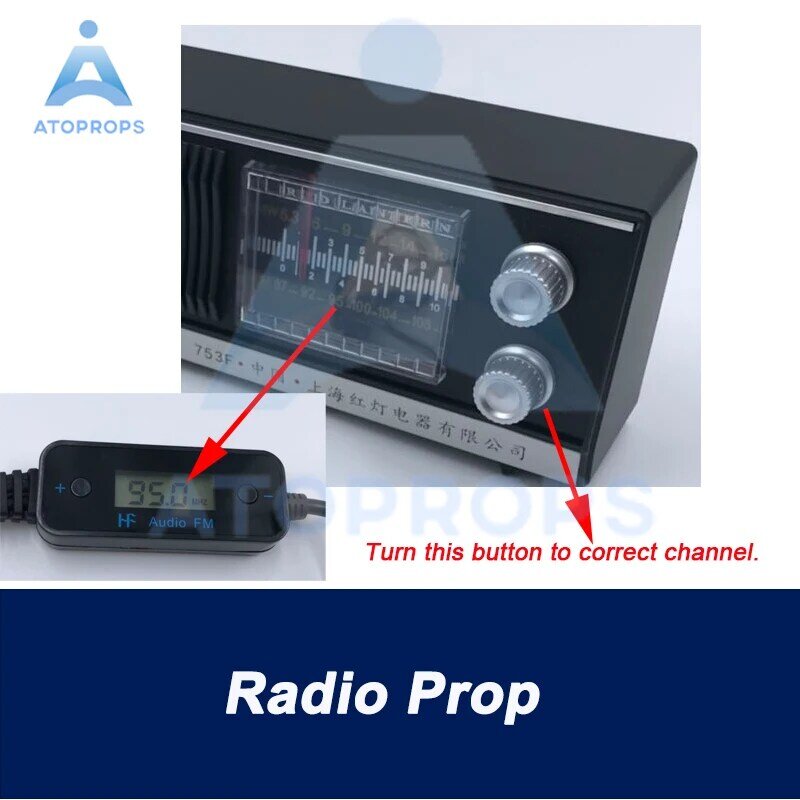 Escape zimmer prop Radio Prop das radio in die richtige frequenz zu spielen hinweise geheimnis kammer spiel ATOPROPS
