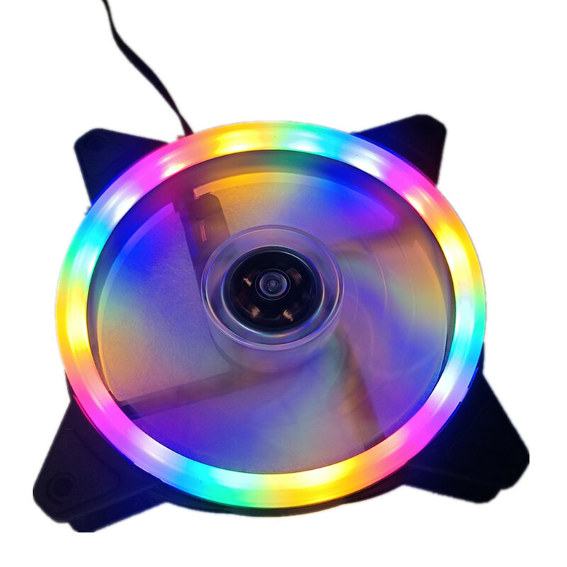 Newest 120mm PC Computer Case Fan Cooler Adjustable Fans Speed Led 12cm Mute Ventilador Colored Lamp Mute Cool RGB Cooling
