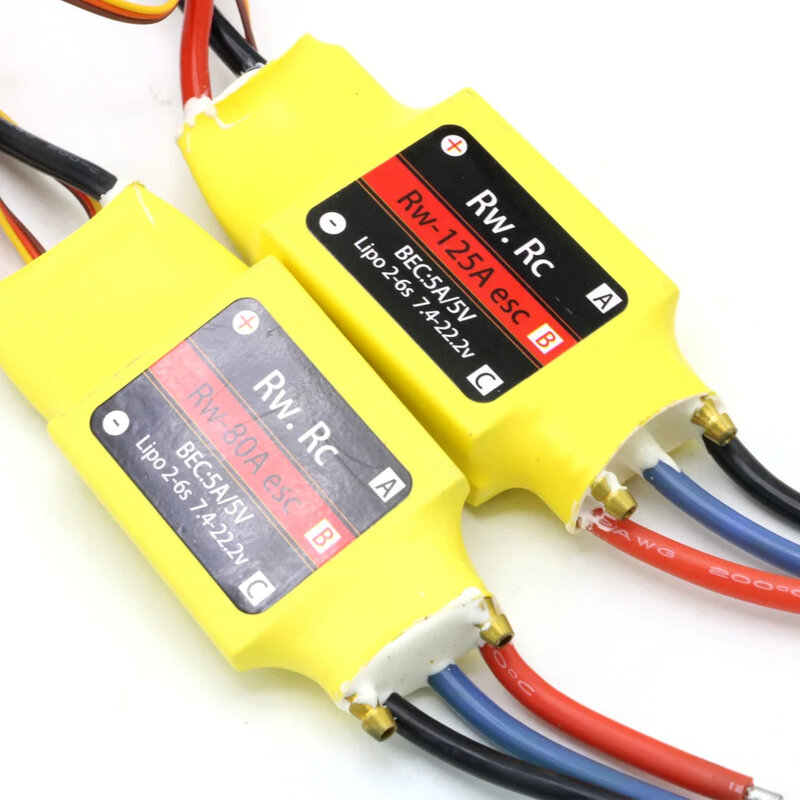 RC 2-6S 30A 50A 80A 100A 200A ESC 5V/3A 5V/5A UBEC Brushless Speed Controller Boat ESC With UBEC For RC Boat