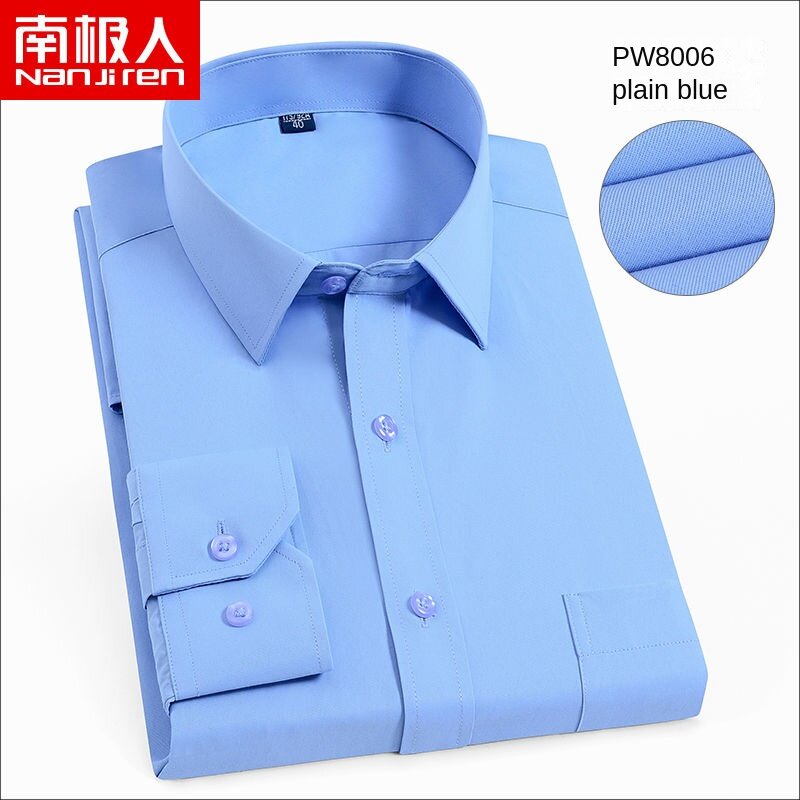 Рубашка мужская приталенная с длинным рукавом, деловой Повседневный Топ, однотонная белая сорочка, нижнее белье, 5XL 6XL 7XL 8XL