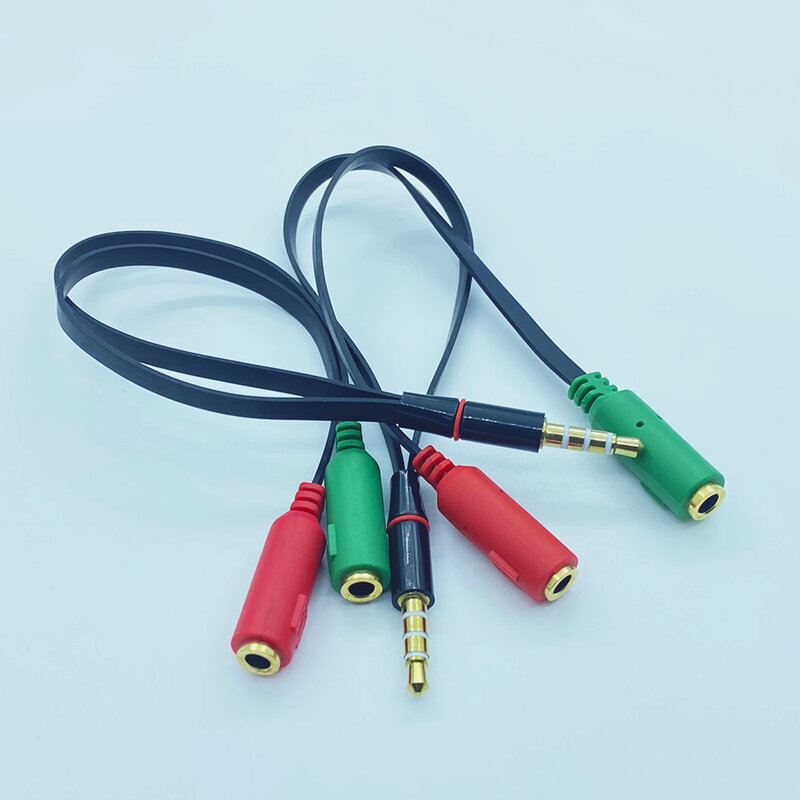 1 sztuk przewód AUX 3.5mm przewód Audio y-splitter Conenctor 1 męski na 2 żeńskie mikrofon Stereo mikrofon słuchawkowy MP3 MP4 Adapter drutu