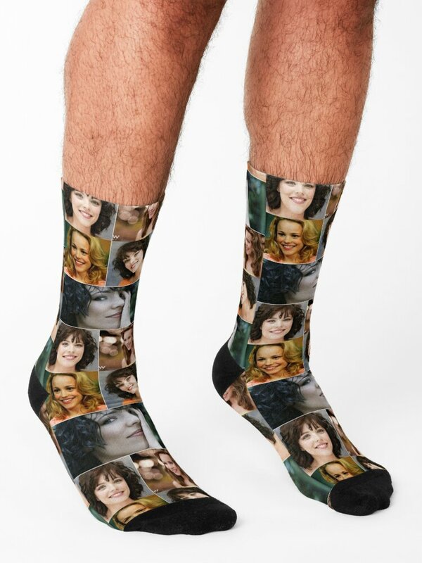 Rachel Mcadams Canadese Actrice Mooie Esthetische Foto 'S Collage - 3 Sokken Schattige Compressie Sokken Voor Meisjes Heren