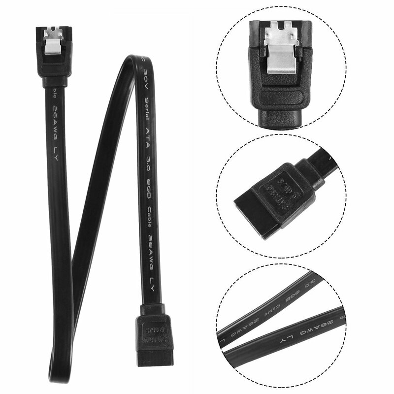 SSD HDD SATA 3.0 III Data Cable to SSD HDD Hard Disk Drive Cord Sata3 Straight Right Angle 6Gb/s for Motherboard