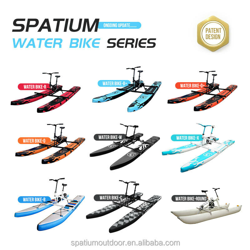 Spatium 2024 New Trendy Inflatable water bicycle boat sea hydrofoil bike pedal boats for sale