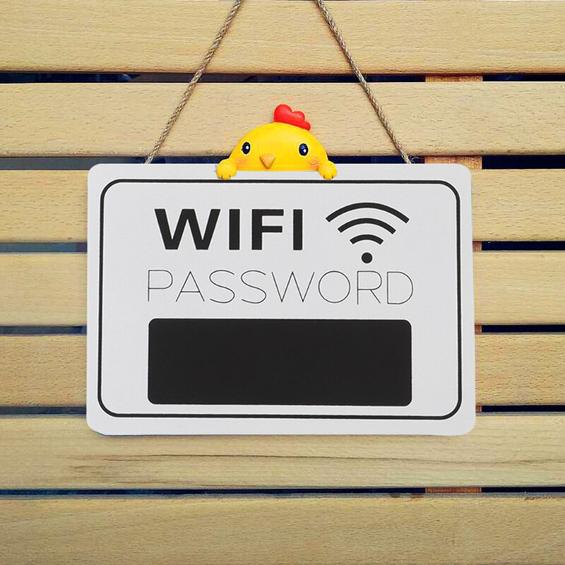 Drewniane stojak WiFi wiszące tablica ogłoszeń znaki dla do miejsc publicznych domu sklepy pismo odręczne konto i hasło