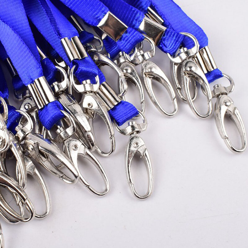20pcs Blue Color ID Badge Card Holder Lanyard Business Card Holder Organizer Portable Ropes School Office Lanyards Neck Strap