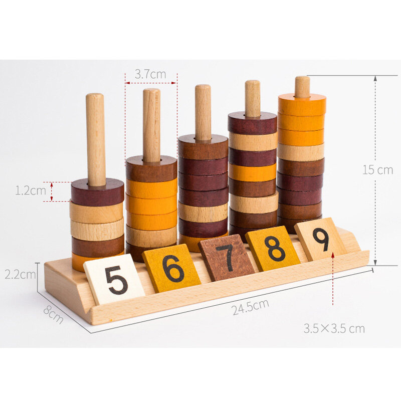 Tabla de multiplicación de juegos de matemáticas de desmontaje de números para niños, cuenta y resta, recursos de aprendizaje de madera, juguetes educativos