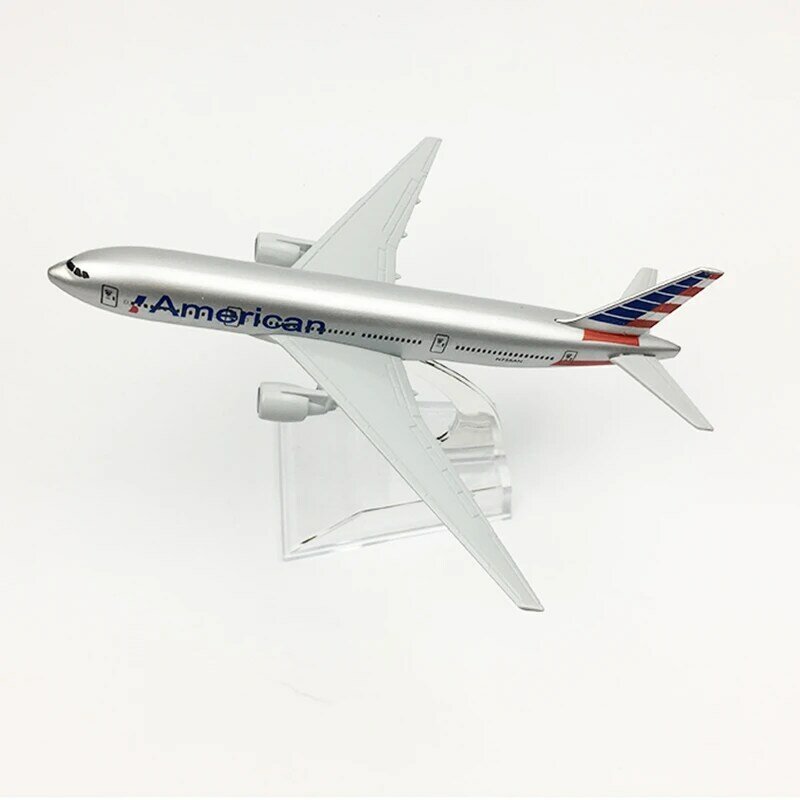 16CM Model samolotu amerykańskie linie lotnicze Boeing B777 linie lotnicze odlewany Metal samolot zabawka figurka prezent kolekcjonerskie