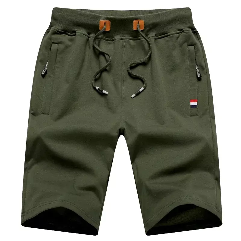 Pantalones cortos de algodón para hombre, Bermudas informales para el sudor, color negro, ropa clásica de marca para la playa, novedad de 2024