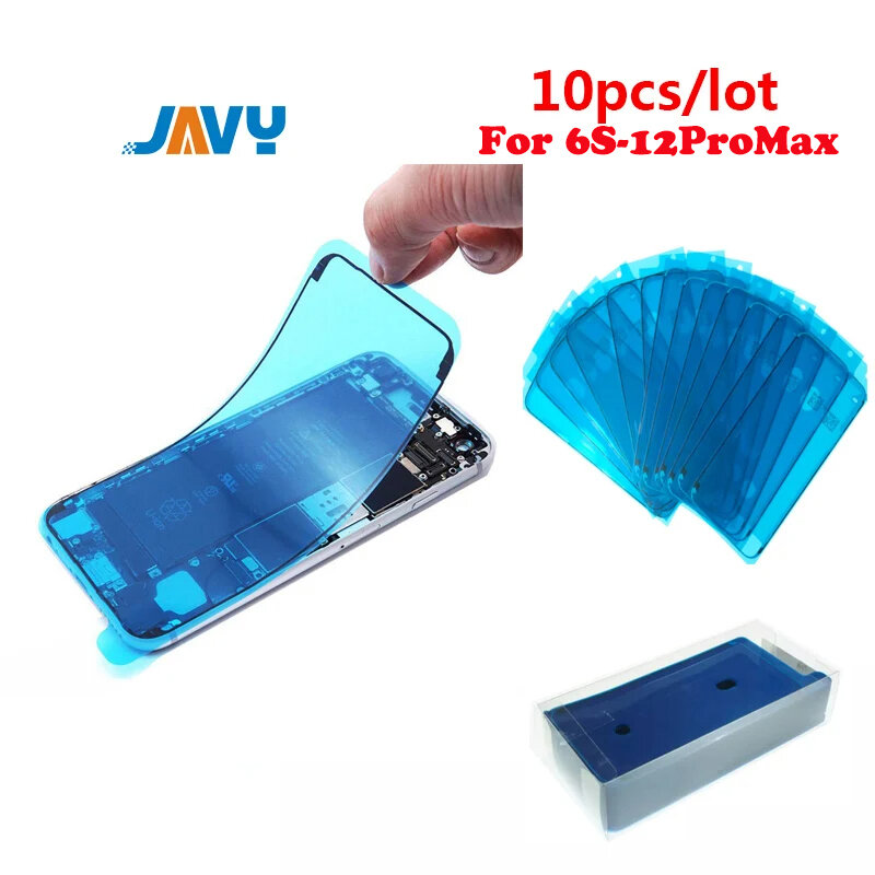 10Pcs Waterdichte Sticker Voor Iphone X Xs 11 12 Pro Max 6 6S 7 8 Plus Xr Lcd display Frame Bezel Seal Tape Lijm Lijm Reparatie