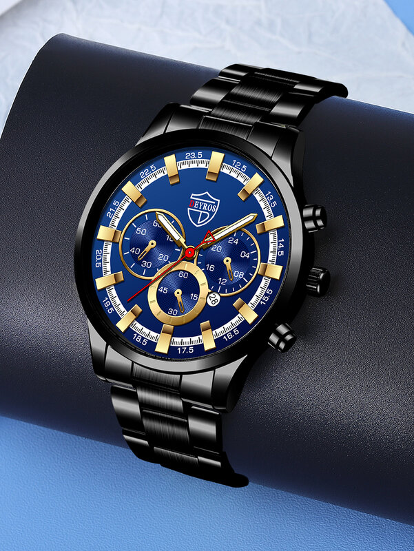 Luksusowa marka moda męska zegarki dla mężczyzn sport zegarek kwarcowy ze stali nierdzewnej człowiek szykowny codzienne zegarki ze stali zegarek часы мужские