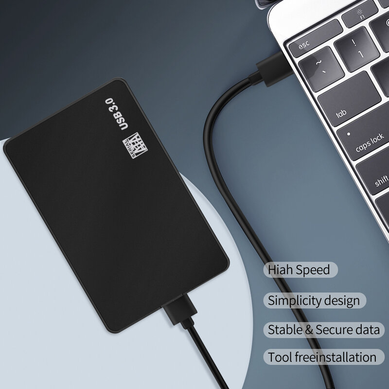 Boîtier de disque dur externe SATA HDD SSD, USB 3.0 à 2.5 pouces, 5Gbps, pour PC, ordinateur portable, smartphone