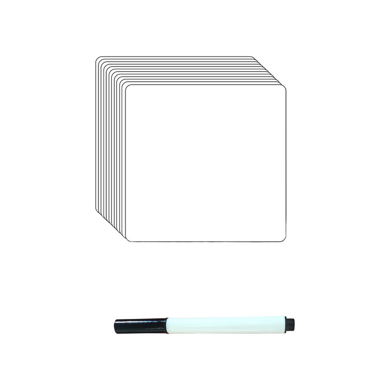 Pegatinas magnéticas reutilizables de pizarra blanca, calcomanías lavables, pequeñas notas adhesivas de Pvc, oficina, 12 piezas