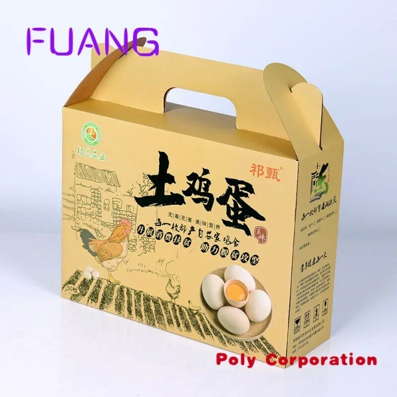 Custom  Wholesale colored printed foldable empty chicken eggs paper packing box duck goose quail egg gift packing box for small