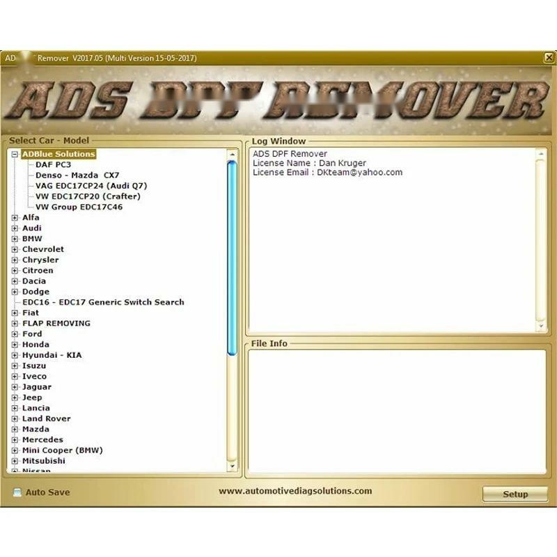 ADS Lambda Remover Full 2017.5 3in1 Software Version 2 DTC remover +DPF