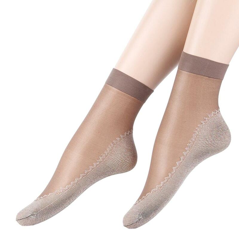Spring Summer Women Soft Socks Velvet Silk Non-Slip Ladies Ultrathin Breathable Comfortable Elastic Home Wear Female Sock