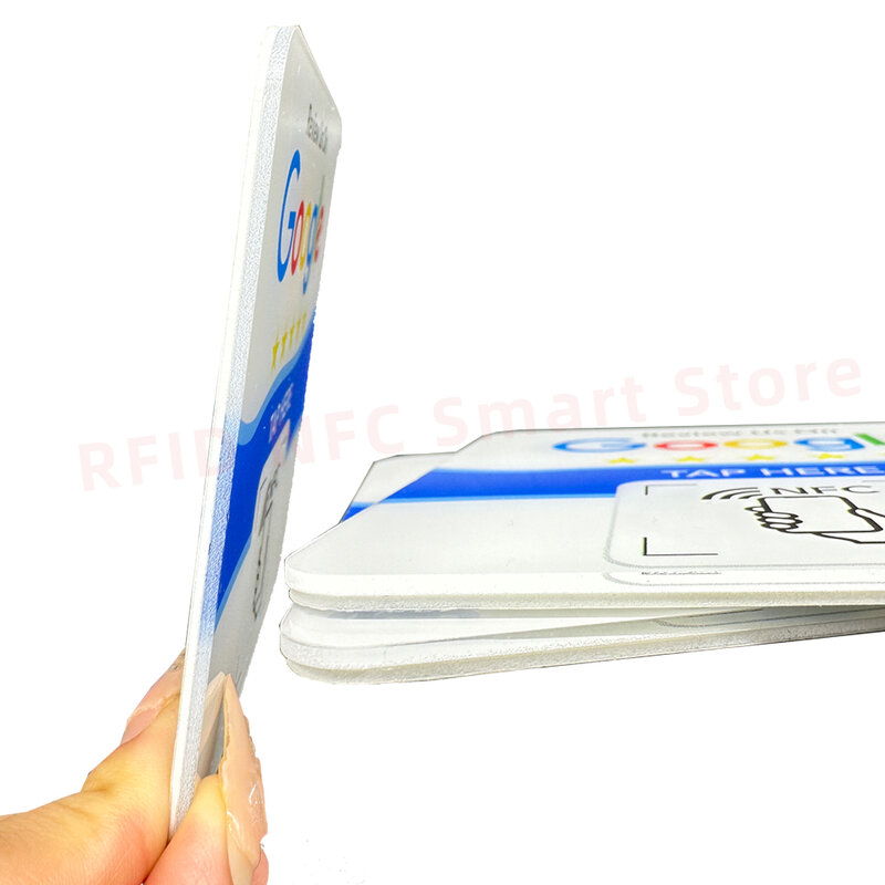 NFC Acrylic Card Increase Your Google Review Card NFC Menu  Close Touch pop-up link Waterproof Acrylic Google Table sticker