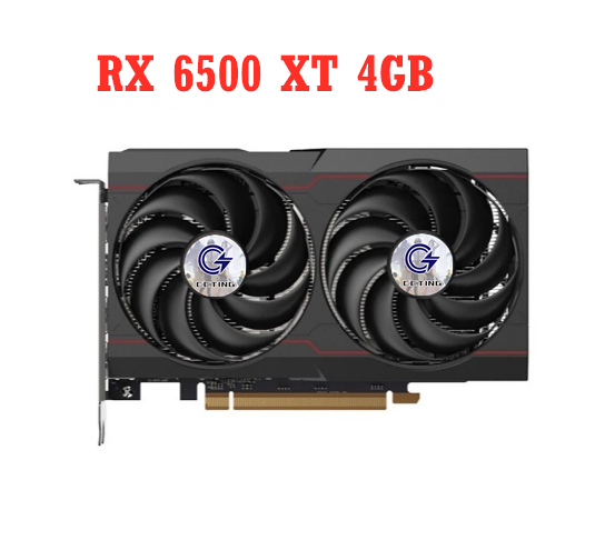 Placa de vídeo AMD Radeon RX 6500 XT, GPU, Gráficos GDDR6, PC desktop, Jogos de computador, SAPPHIRE Usado, 4GB