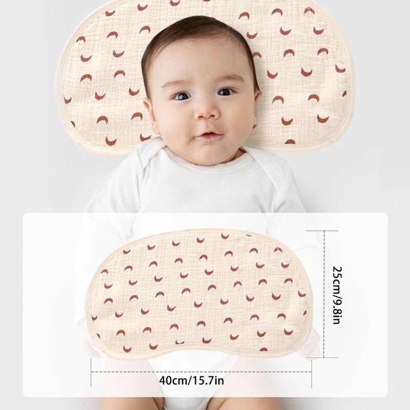 Quilted Pillow Cover with Pattern Pillow Cushion for Newborns Baby Supply Breathable Sweat Absorbing Pillow Cover