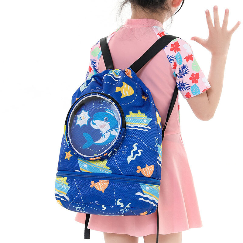 Детский водонепроницаемый рюкзак для плавания с отделением для сухой и влажной воды