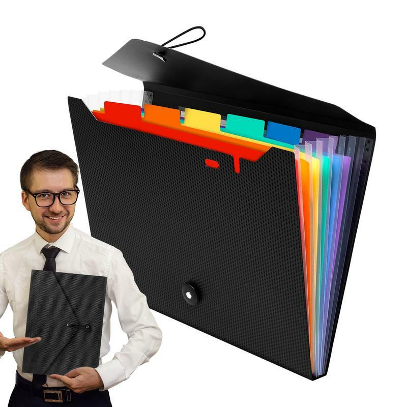 Akkordeon Datei Erweiterung Datei Organizer Datei Box haltbaren Griff für Business Office School Hometeal mit Farb taschen