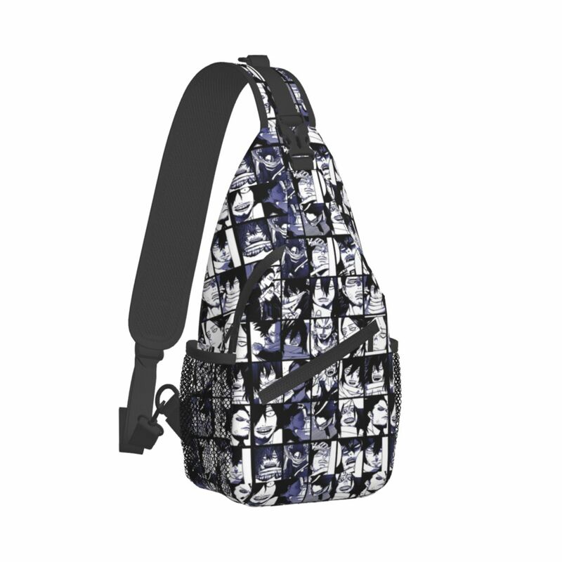 Маленький рюкзак-слинг с коллажем моя геройская Академия Aizawa, нагрудная сумка через плечо, рюкзак-слинг, походные рюкзаки, модная сумка