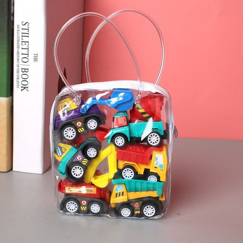 Mini modelo de carro de brinquedo puxar para trás brinquedos do carro de engenharia veículo caminhão de bombeiros crianças inércia carros menino brinquedos diecasts brinquedo para presente das crianças