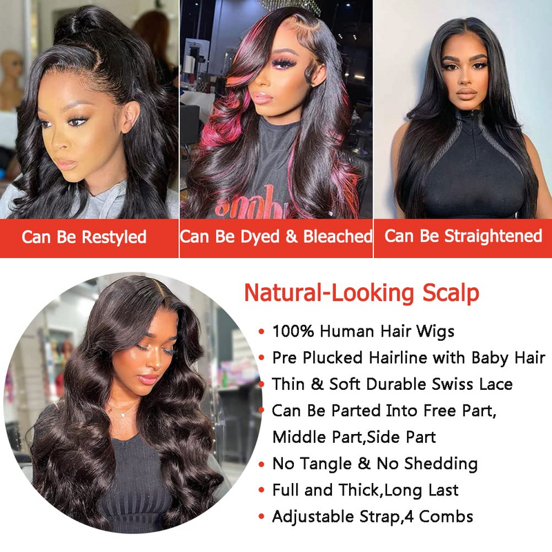 Wear To Go Loose Deep Wave Wigs Human Hair Pre Plucked Cut 30Inch Lace Frontal Human Hair Wigs 4x4 Loose Wave Closure Wigs
