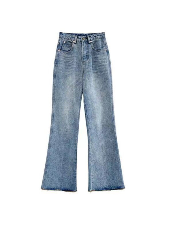 Calça Jeans de Cintura alta Mulheres Calças Jeans Lavado Solto Streetwear Pessoal Americano Adolescentes Temper Джинсы Designer Elegante Do Vintage