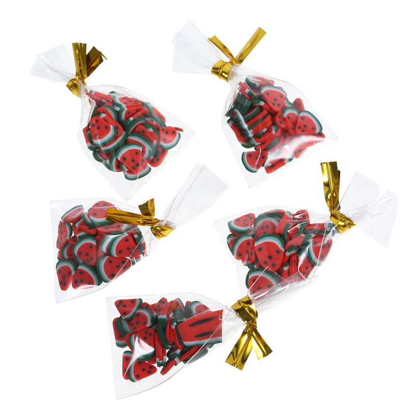 5 Pcs Candy Model Goodie Bags Pretend Play Fruit Decor Miniature Toy Dessert for House Watermelon