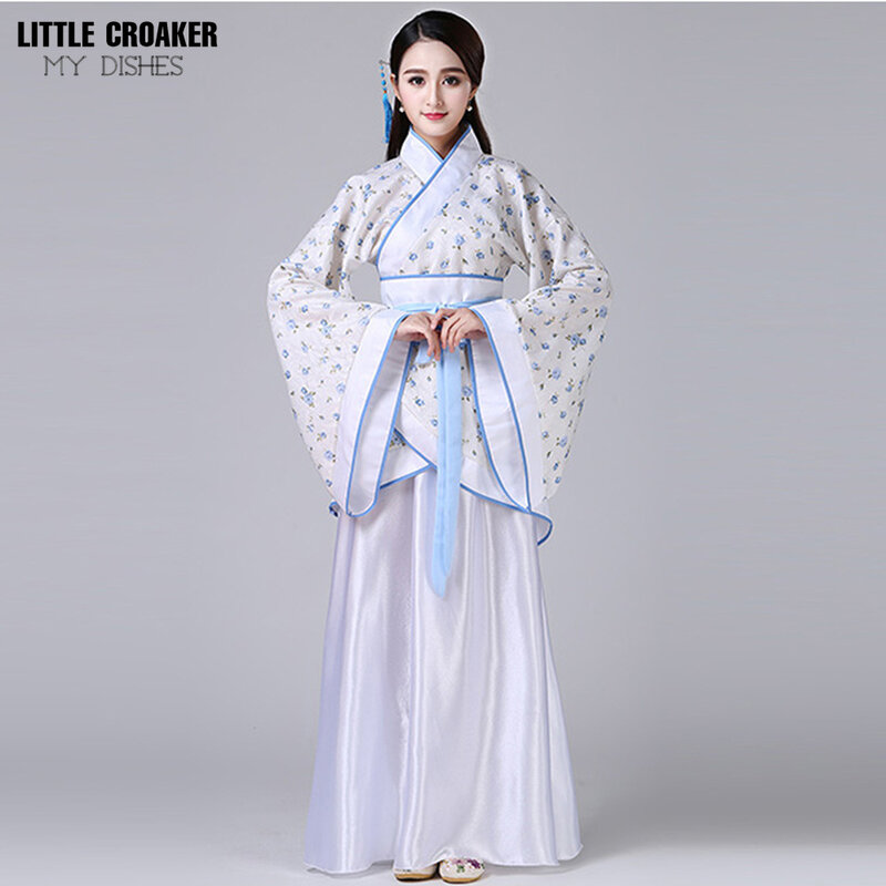 Ancient Chinese Costume Traditional Red Blue White Hanfu Han Tang Ming Dynasty Cosplay Dress Plus Size Festival Women Clothes