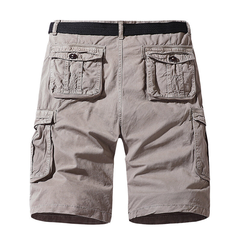 Pantalones cortos Cargo hasta la rodilla para hombre, Bermudas informales deportivas, talla grande, algodón, Golf, correr, gimnasio