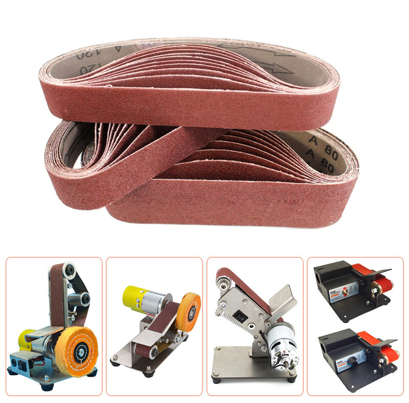 Cinturones de lijado de 330x30mm de ancho, piezas de arena, máquina neumática de correa de arena, para máquina abrasiva pequeña, pulido, 10 P80-1000