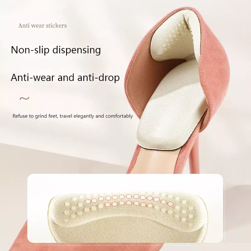 Adesivi per tallone in spugna a forma di T cuscino per scarpe protezione per tallone per scarpe inserti per tacchi alti cuscinetti per tallone regolatore per scarpe mezze solette da donna