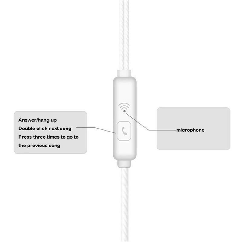 S18 Headset kontrol kabel, dengan mikrofon In-line Subwoofer panggilan bebas genggam headphone ergonomis Gaming Earphone berkabel