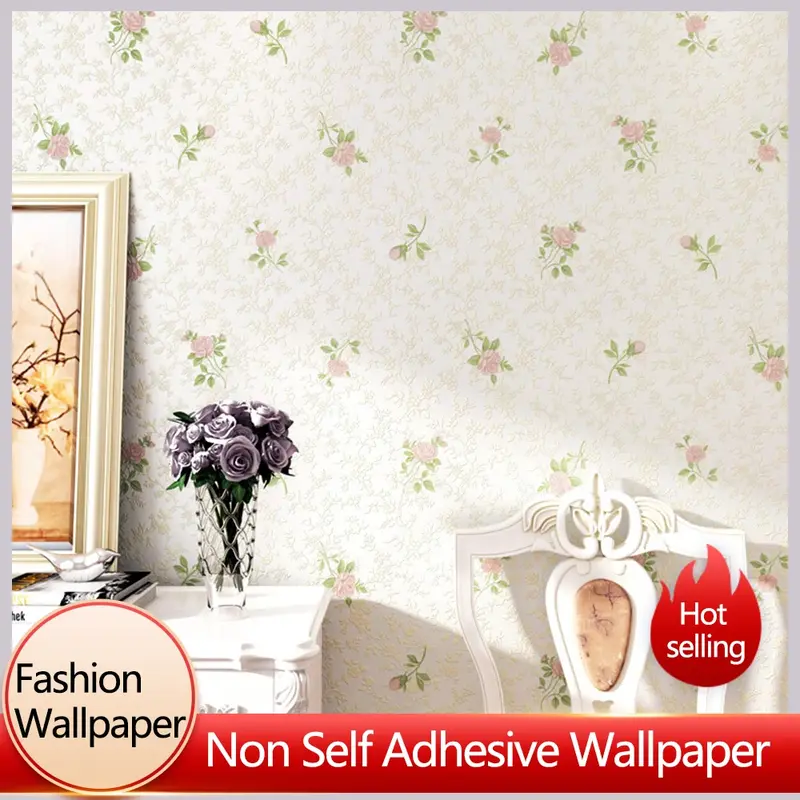 wallpapers Home Decor Non Woven Fresh Small Floral Wall Paper Pastoral Warmth Romantic Girl bedroom Living Room wallpaper