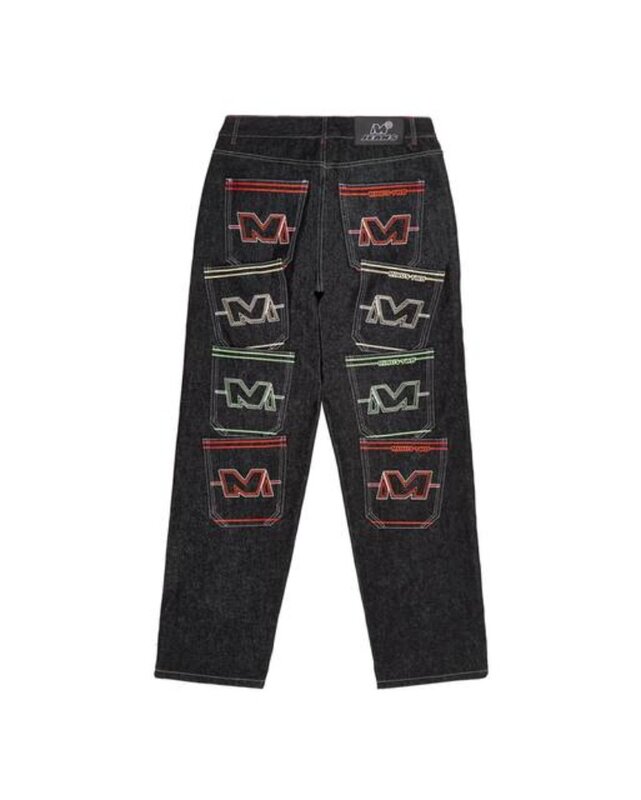 Jeans men's Harajuku style hip-hop skull pattern printing age-reducing Y2k jeans 2023 new gothic wide-leg pants streetwear