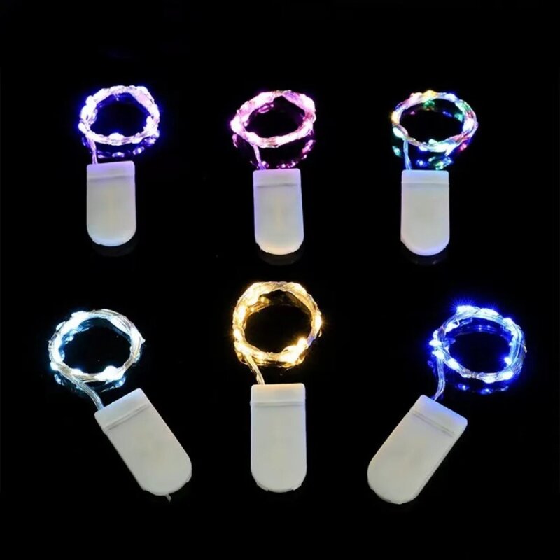 Guirxiété lumineuse LED dégradée en fil de cuivre étanche, à piles, décoration de fête de mariage bricolage, lumières de Noël, 5m
