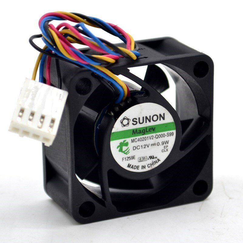 SUNON MC40201V2-Q000-S99 4020 PWM 냉각 팬, 40mm, 12V, 0.9W, 4 와이어, 40x40x20mm